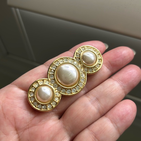 🖤SWAROVSKI💕S.A.L©️ crystal Pearl brooch - Picture 2 of 9